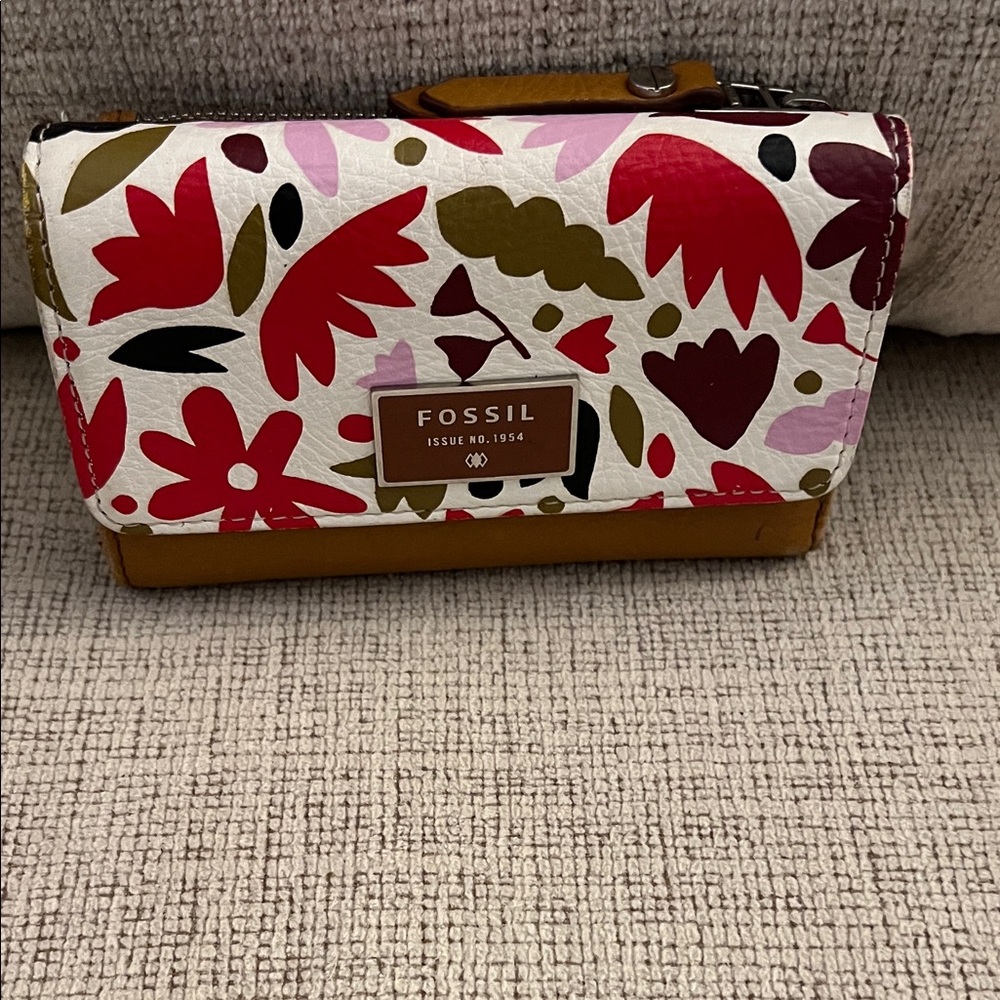 Fossil Women's Floral Wallet - Red, Pink, Green, Brown
